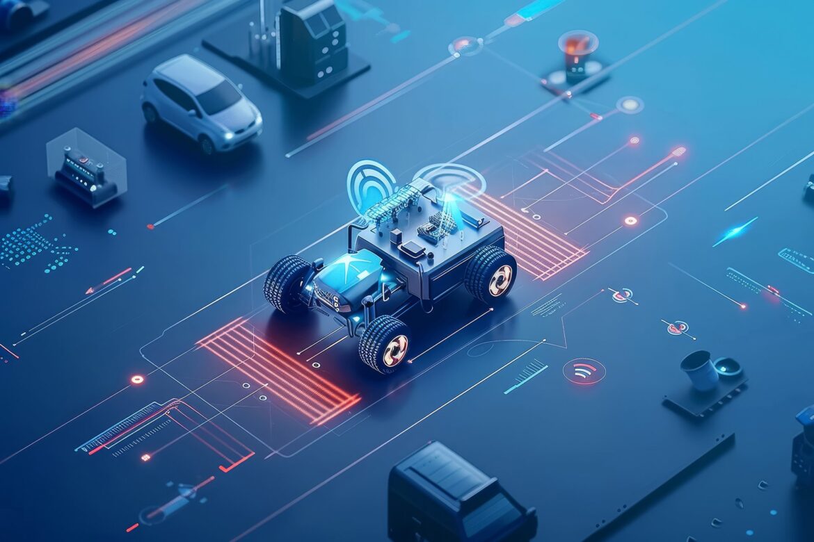Futuristic Car Software Update